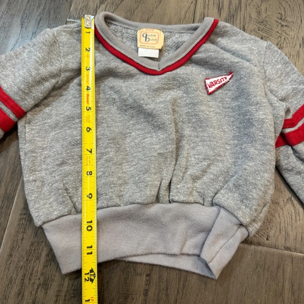 Vintage Double Dutch Gray Varsity Sweatshirt Kids Size‎ M (5-6) USA Made